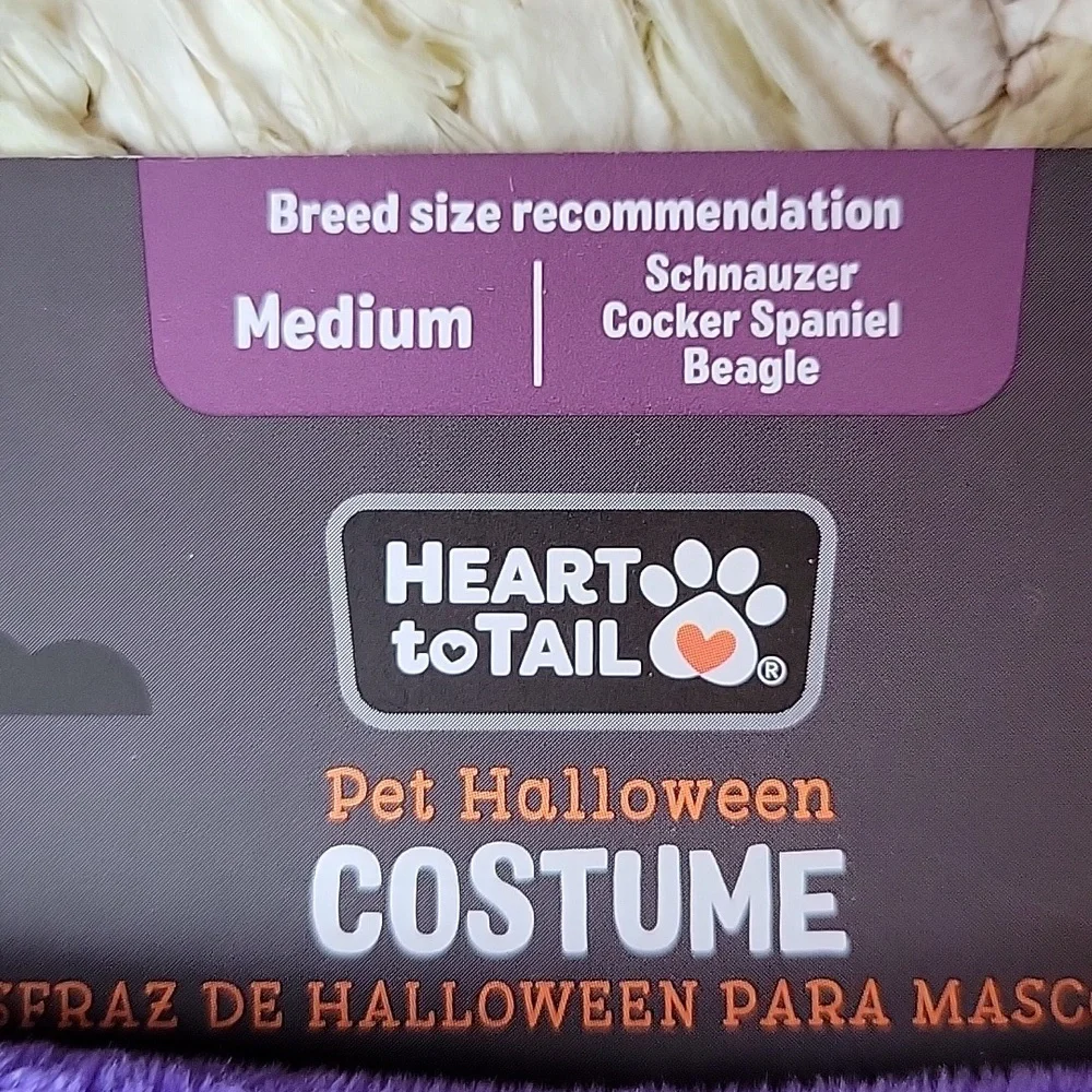 Heart to tail dog costumes, skeleton and witch, set of 2 (medium size dogs)